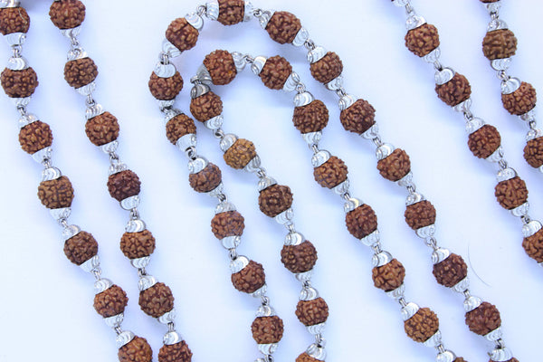 Himalayan rudraksha in silver 4mm