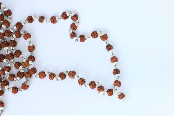 Himalayan rudraksha in silver 4mm