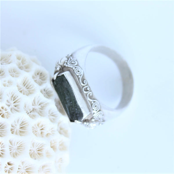 moldavite ring