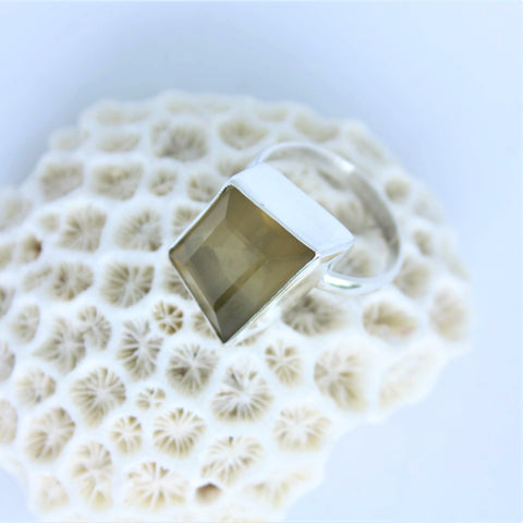 yellow quartz ring